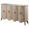 Coast To Coast Imports, LLC Four Door Media Credenza, Distressed Soft Brown
