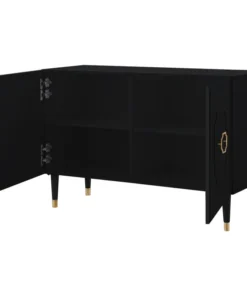Inspired Home Nohea Sideboard, 2 Doors, Black -Palace-shop 46c156910ee8d510 4698 w800 h800 b1 p0