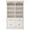 NovaSolo Furniture NovaSolo Provence Storage Cabinet With Hutch In Pure White