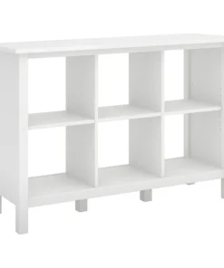 Bush Industries Broadview 6 Cube Storage Bookcase, Pure White