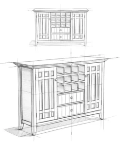 Simpli Home Ltd. Bedford Sideboard Buffet And Wine Rack -Palace-shop 49e15a8f037e320d 7354 w800 h800 b1 p0