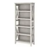 Bush Business Furniture Key West Tall 5 Shelf Bookcase In Linen White Oak - Engineered Wood