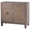 StyleCraft Gemma Brooks Two Door Accent Cabinet With Adjustable Interior Shelf Gray