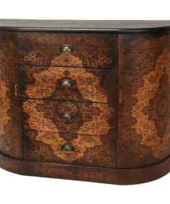 Oriental Furniture Olde-Worlde European Four Drawer Credenza