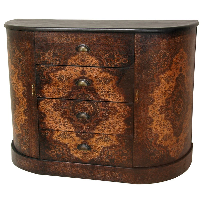 Oriental Furniture Olde-Worlde European Four Drawer Credenza 1 Oriental Furniture Olde-Worlde European Four Drawer Credenza