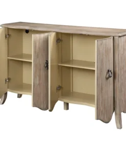 Coast To Coast Imports, LLC Four Door Media Credenza, Distressed Soft Brown -Palace-shop 4c81b807007e1e78 6341 w800 h800 b1 p0 1 1