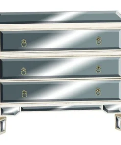 Brimfield & May Silver Wood Glam Cabinet, 32"x36"x16"