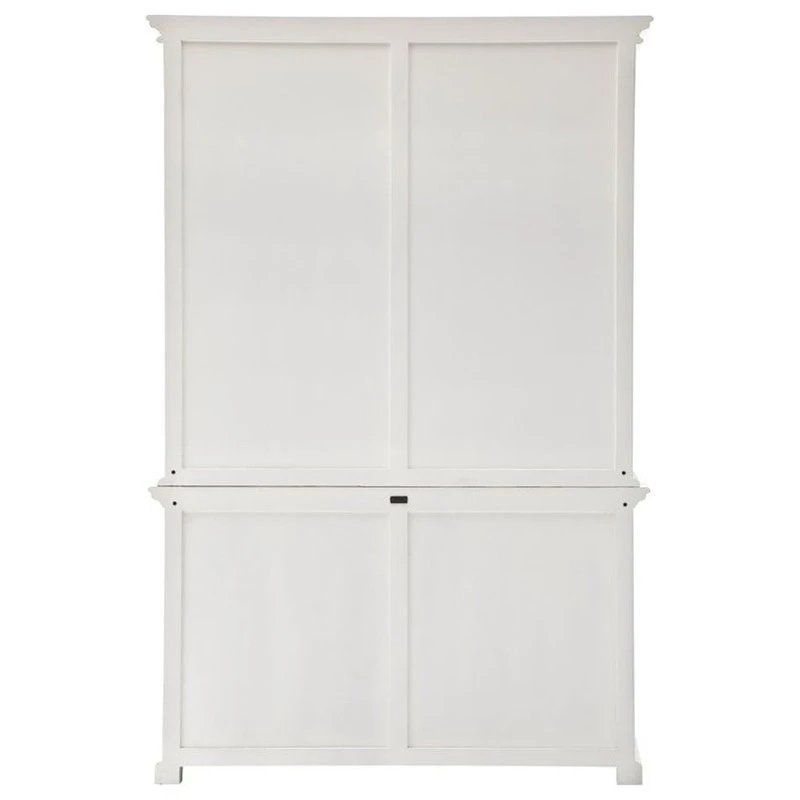 NovaSolo Furniture NovaSolo Provence Storage Cabinet With Hutch In Pure White 5 NovaSolo Furniture NovaSolo Provence Storage Cabinet With Hutch In Pure White - Image 5