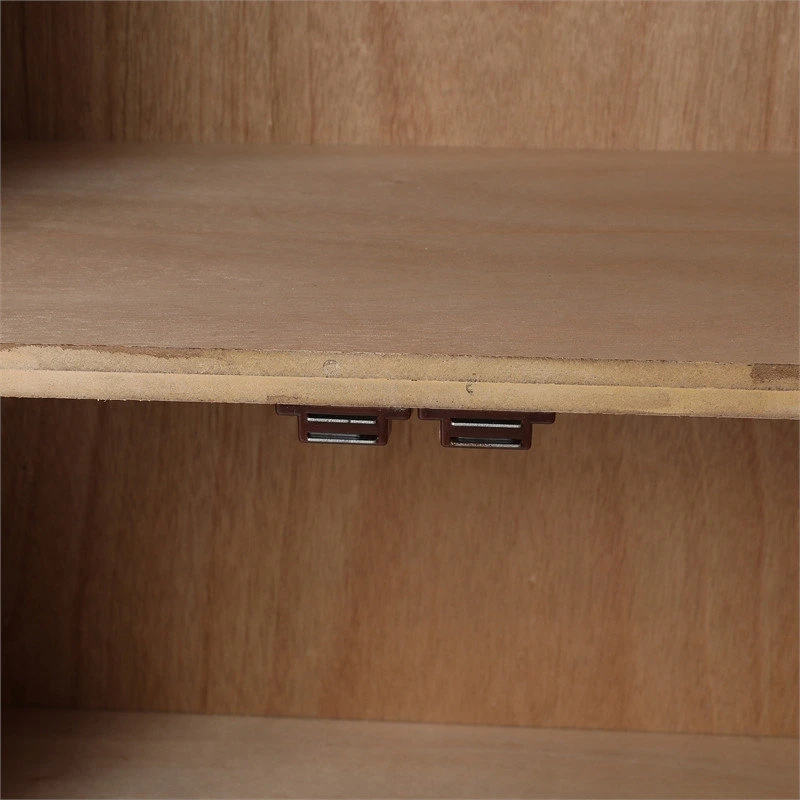 Luxen Home LuxenHome Farmhouse White Wood 2-Door Accent Storage Cabinet 4 Luxen Home LuxenHome Farmhouse White Wood 2-Door Accent Storage Cabinet - Image 4