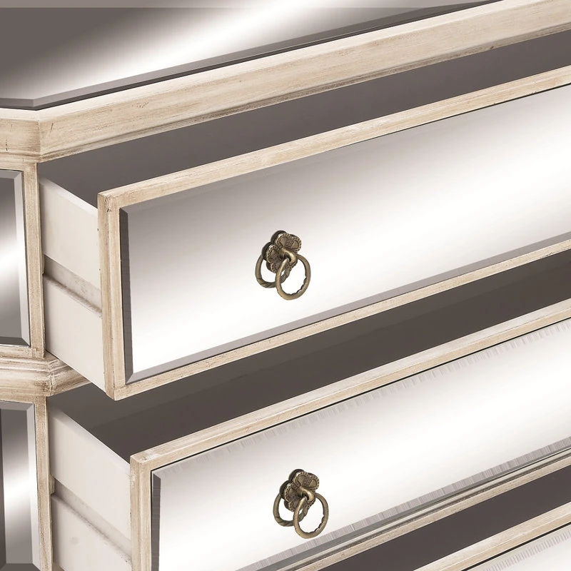 Brimfield & May Silver Wood Glam Cabinet, 32"x36"x16" 5 Brimfield & May Silver Wood Glam Cabinet, 32"x36"x16" - Image 5