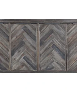 Coast To Coast Imports, LLC Aspen Court 4-Door Media Credenza, Aspen Court Herringbone -Palace-shop 502195310b350ee0 6262 w800 h800 b0 p0