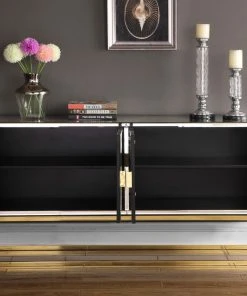 Meridian Furniture Marbella Sideboard/Buffet, Gold Base/Handles -Palace-shop 5241dc8a02740c9c 6427 w800 h800 b0 p0