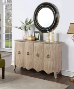 Coast To Coast Imports, LLC Four Door Media Credenza, Distressed Soft Brown -Palace-shop 57916b76007e1e68 6341 w800 h800 b0 p0 1 1