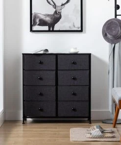 Duhome Elegant Lifestyle 8 Fabric Drawers Steel Frame Double Dresser, Black 9 Duhome Elegant Lifestyle 8 Fabric Drawers Steel Frame Double Dresser, Black -Palace-shop 58019ce800658c03 8542 w800 h800 b0 p0