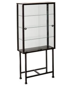 SEI Furniture Symon Metal/Glass Bunching Display Cabinet