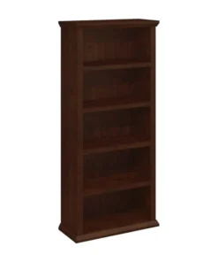 Bush Business Furniture Yorktown 5 Shelf Tall Bookcase In Antique Cherry - Engineered Wood -Palace-shop 5b41b3ab0be331c8 5609 w800 h800 b1 p0