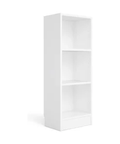 Tvilum Element Short Narrow 3 Shelf Bookcase In White -Palace-shop 5ba18a990d73357f 1086 w800 h800 b1 p0