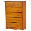 Palace Imports 100% Solid Wood 4+2 Or 6-Drawer Chest, Honey Pine
