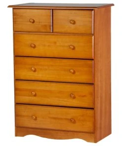 Palace Imports 100% Solid Wood 4+2 Or 6-Drawer Chest, Honey Pine