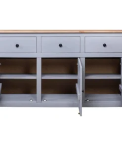 Vida XL International B.V. VidaXL Solid Wood Pine Sideboard Gray Panama Range Storage Cabinet Furniture 13 Vida XL International B.V. VidaXL Solid Wood Pine Sideboard Gray Panama Range Storage Cabinet Furniture -Palace-shop 5e018ff6009b70d0 6383 w800 h800 b1 p0