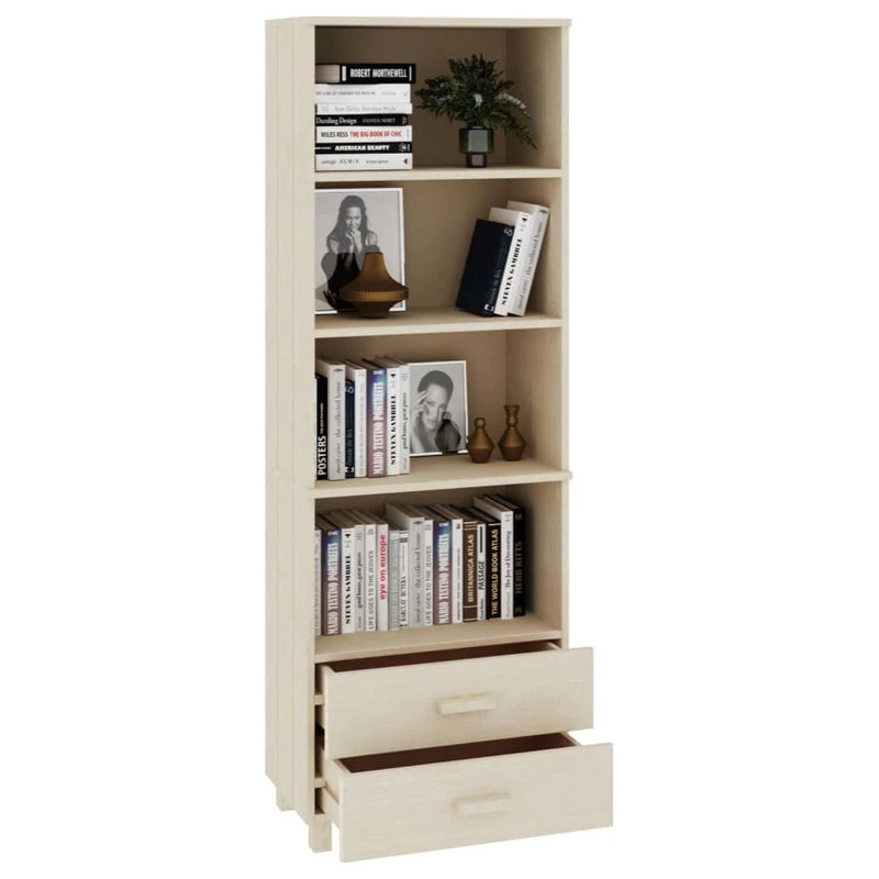 Vida XL International B.V. VidaXL Solid Wood Pine Highboard Honey Brown Wooden Book Cabinet Furniture 3 Vida XL International B.V. VidaXL Solid Wood Pine Highboard Honey Brown Wooden Book Cabinet Furniture - Image 3