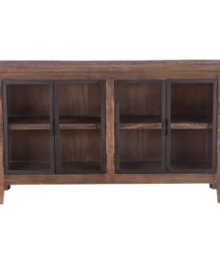 World Interiors Dakota 58-Inch Sideboard With Glass Doors