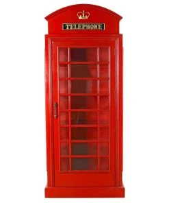 Design Toscano British Telephone Booth Display Cabinet Frt-Nr