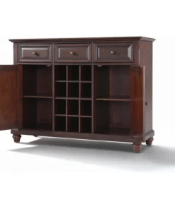 Crosley Cambridge Buffet Server / Sideboard Cabinet With Wine Storage, Vintage Mahogany -Palace-shop 62516f5a06464538 5459 w800 h800 b1 p0