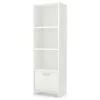 South Shore Furniture South Shore Step One 3-Shelf Bookcase With Door, Pure White