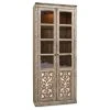 Beaumont Lane 2 Door Bunching Curio Cabinet In Caramel Froth