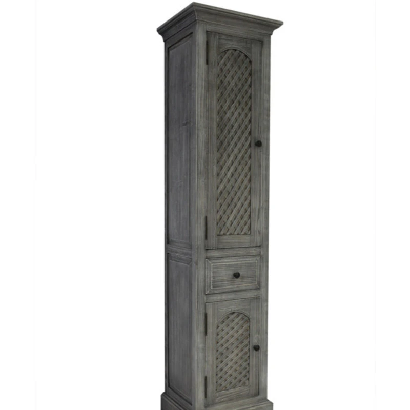 InFurniture Inc., 79" Rustic Solid Fir Side Cabinet, Gray 2 InFurniture Inc., 79" Rustic Solid Fir Side Cabinet, Gray - Image 2