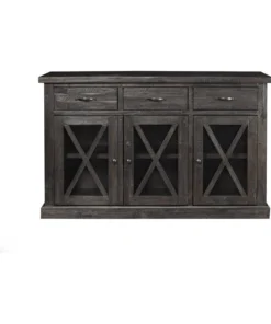 Alpine Furniture, Inc Alpine Furniture Newberry Wood Dining Sideboard In Salvaged Gray
