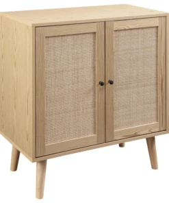 Walker Edison Boho 2 Door Solid Wood And Rattan Accent Cabinet – Natural -Palace-shop 65d15def01c1bf9f 4021 w800 h800 b1 p0