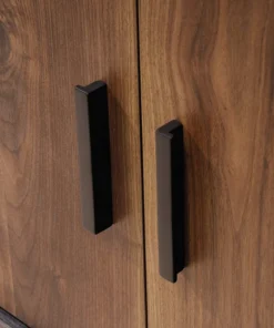 Decor Love Mid Century Modern Sideboard, 2 Cabinets And Center Open Shelf, Brew Oak -Palace-shop 662142e70164ab69 4935 w800 h800 b0 p0