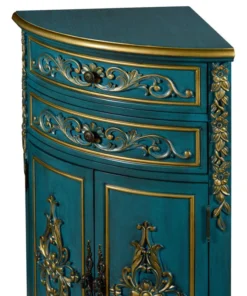 China Furniture And Arts Aquamarine Blue And Gold French Style Oriental Round Corner Cabinet -Palace-shop 66b1e4de022bb6a0 2939 w800 h800 b1 p0