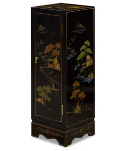 China Furniture And Arts Black Lacquer Chinoiserie Chinese Pedestal Cabinet 7 China Furniture And Arts Black Lacquer Chinoiserie Chinese Pedestal Cabinet -Palace-shop 6751a8c9019c43da 2957 w800 h800 b1 p0