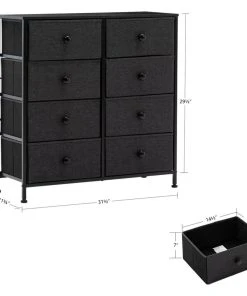 Duhome Elegant Lifestyle 8 Fabric Drawers Steel Frame Double Dresser, Black 10 Duhome Elegant Lifestyle 8 Fabric Drawers Steel Frame Double Dresser, Black -Palace-shop 67a1b67900658c3d 8542 w800 h800 b1 p0