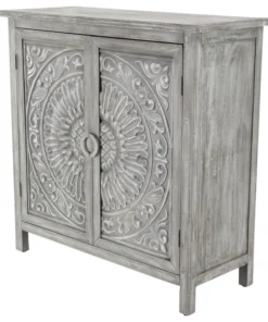 Brimfield & May Farmhouse Gray Wood Cabinet 22670 -Palace-shop 684109f70e624aaf 7796 w800 h800 b1 p0
