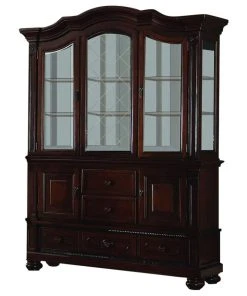 HomeleganceLA, Inc Homelegance Lordsburg 5-Drawer Buffet And Hutch, Dark Brown