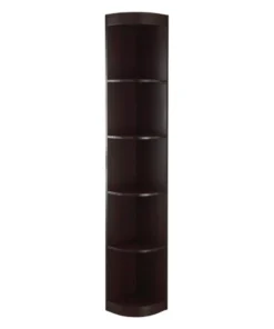 Furniture Of America E-Commerce By Enitial Lab Furniture Of America Maleena Wood 5-Shelf Corner Bookcase In Warm Espresso
