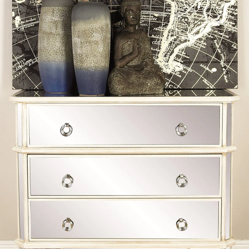 Brimfield & May Silver Wood Glam Cabinet, 32"x36"x16" 4 Brimfield & May Silver Wood Glam Cabinet, 32"x36"x16" - Image 4
