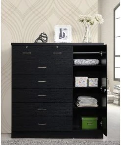 Hodedah Import Inc. Hodedah 7 Drawer Chest In Black 9 Hodedah Import Inc. Hodedah 7 Drawer Chest In Black -Palace-shop 6be131b909a9cb43 9850 w800 h800 b0 p0