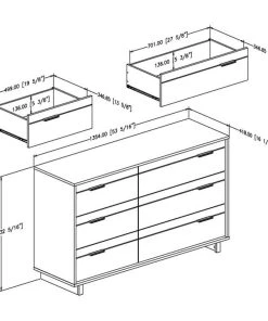 South Shore Furniture South Shore Fynn 6-Drawer Double Dresser, Gray Oak -Palace-shop 6d0110d0099641d9 8243 w800 h800 b1 p0