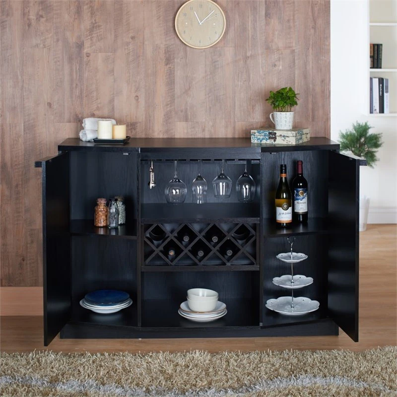 Furniture Of America E-Commerce By Enitial Lab Furniture Of America Bruno Contemporary Wood Multi-Storage Buffet In Black 4 Furniture Of America E-Commerce By Enitial Lab Furniture Of America Bruno Contemporary Wood Multi-Storage Buffet In Black - Image 4