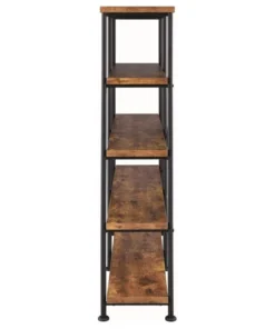 Home Furnishings Analiese Industrial Four Tier Bookcase W/ Antique Nutmeg Finish And Black Frame -Palace-shop 6df1de940c112e2b 7278 w800 h800 b1 p0
