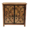 Luxen Home LuxenHome Pine Wood Metal Branches 2-Door Storage Cabinet