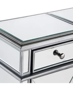 Elegant Furniture & Lighting Silver / Clear 60in. Wide 4 Door Chest From The Danville Collection -Palace-shop 6f312739091cf76d 7608 w800 h800 b0 p0