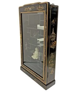Oriental Furnishings 33"H Black Lacquer Oriental Wall Curio For Netsuke Hand Painted Landscape 6 Oriental Furnishings 33"H Black Lacquer Oriental Wall Curio For Netsuke Hand Painted Landscape -Palace-shop 6f81b09f0e33379f 0642 w800 h800 b1 p0