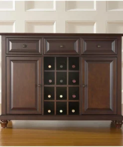 Crosley Cambridge Buffet Server / Sideboard Cabinet With Wine Storage, Vintage Mahogany -Palace-shop 70a15ac30646453b 5459 w800 h800 b0 p0