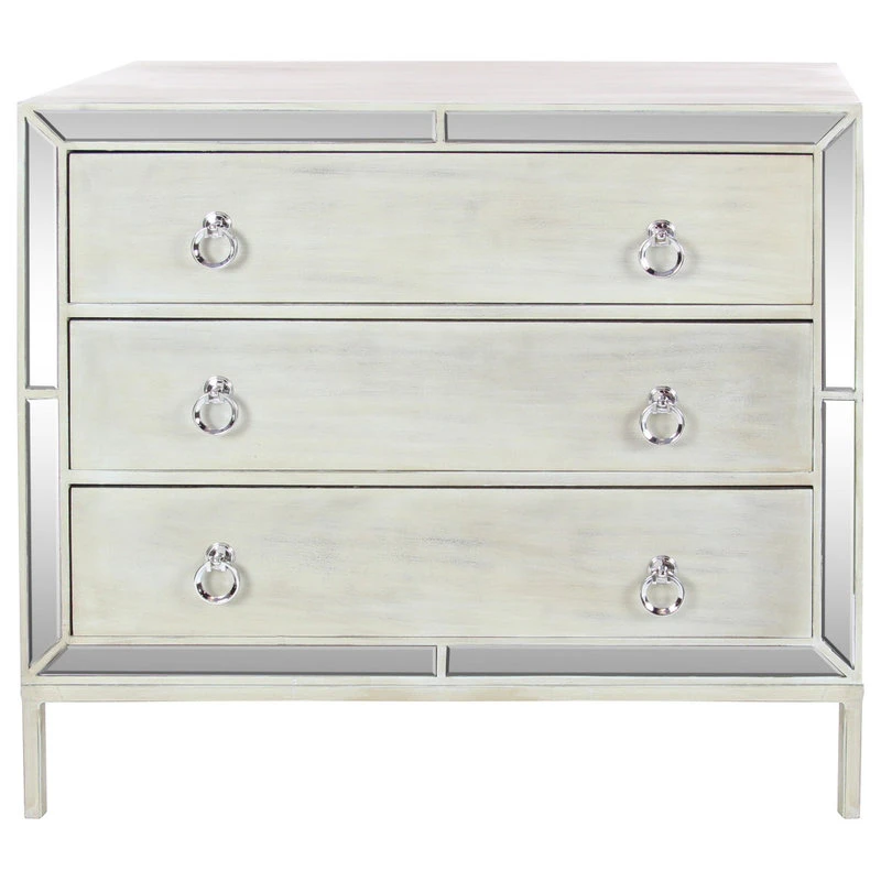 Brimfield & May Glam White Wood Chest 56690 1 Brimfield & May Glam White Wood Chest 56690